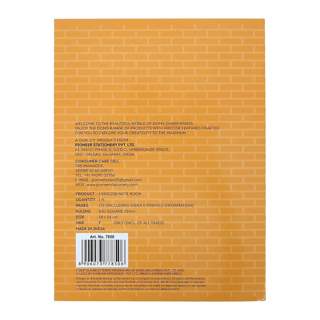 Doms Brown Cover Notebook - Big Square 25Mm