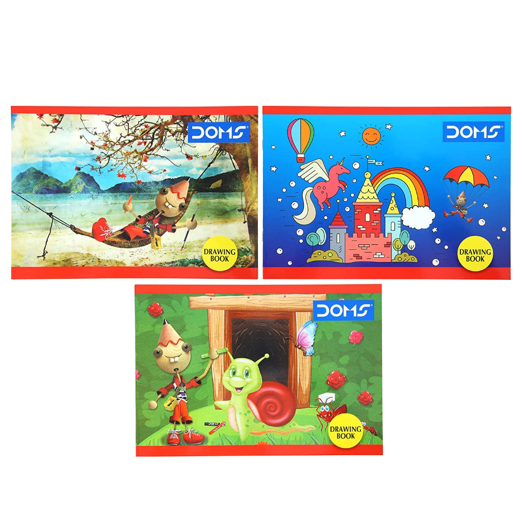 Doms Red Drawing Book - Plain