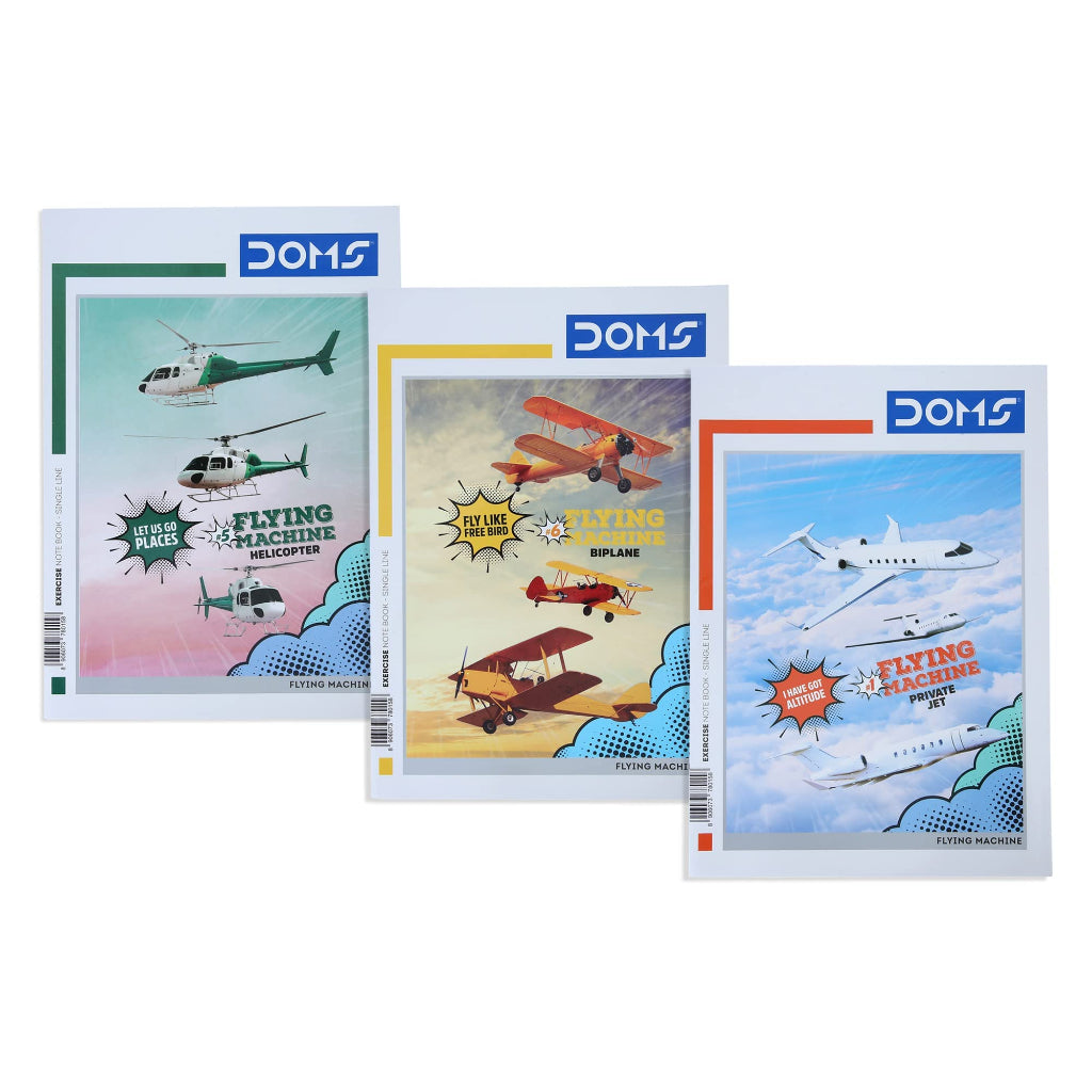 Doms Flying Machine Series Notebook - A4 - Single Line