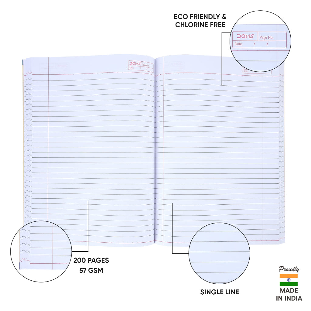 Doms Flying Machine Series Notebook - A4 - Single Line
