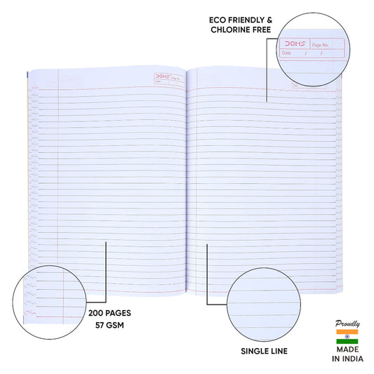 Doms Flying Machine Series Notebook - A4 - Single Line