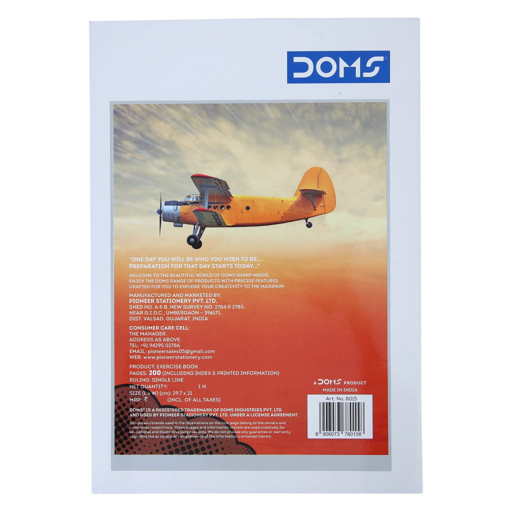 Doms Flying Machine Series Notebook - A4 - Single Line