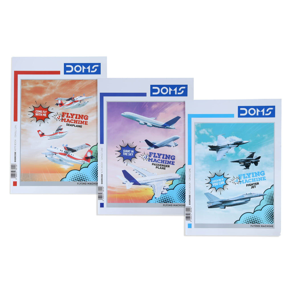 Doms Flying Machine Series Notebook - A4 - Single Line