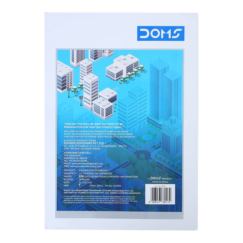 Doms Clean Up Series Notebook - A4 - Unruled