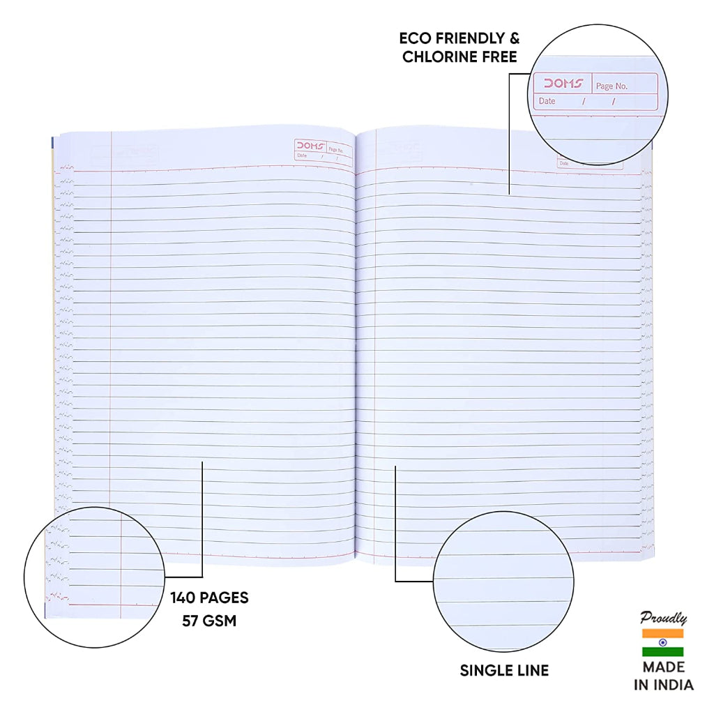 Doms Family Series Notebook - A4 - Single Line