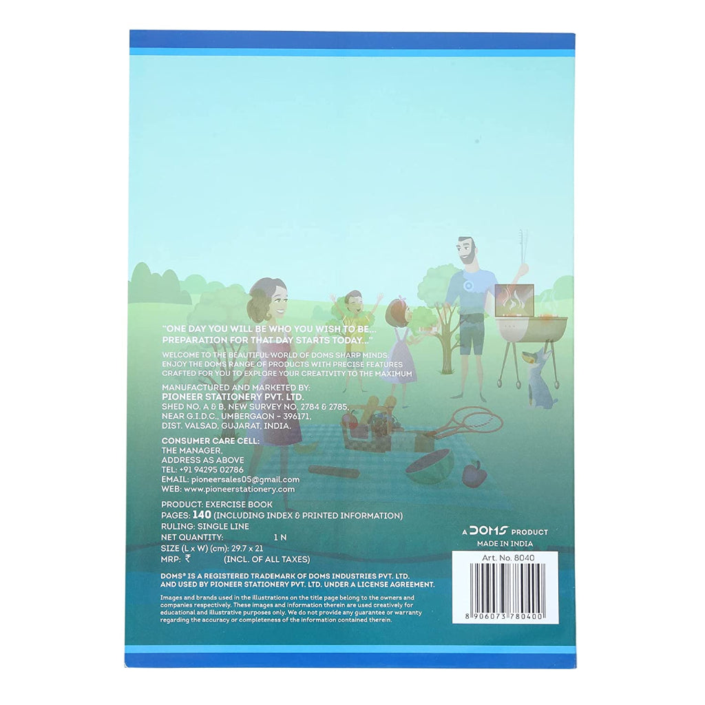 Doms Family Series Notebook - A4 - Single Line