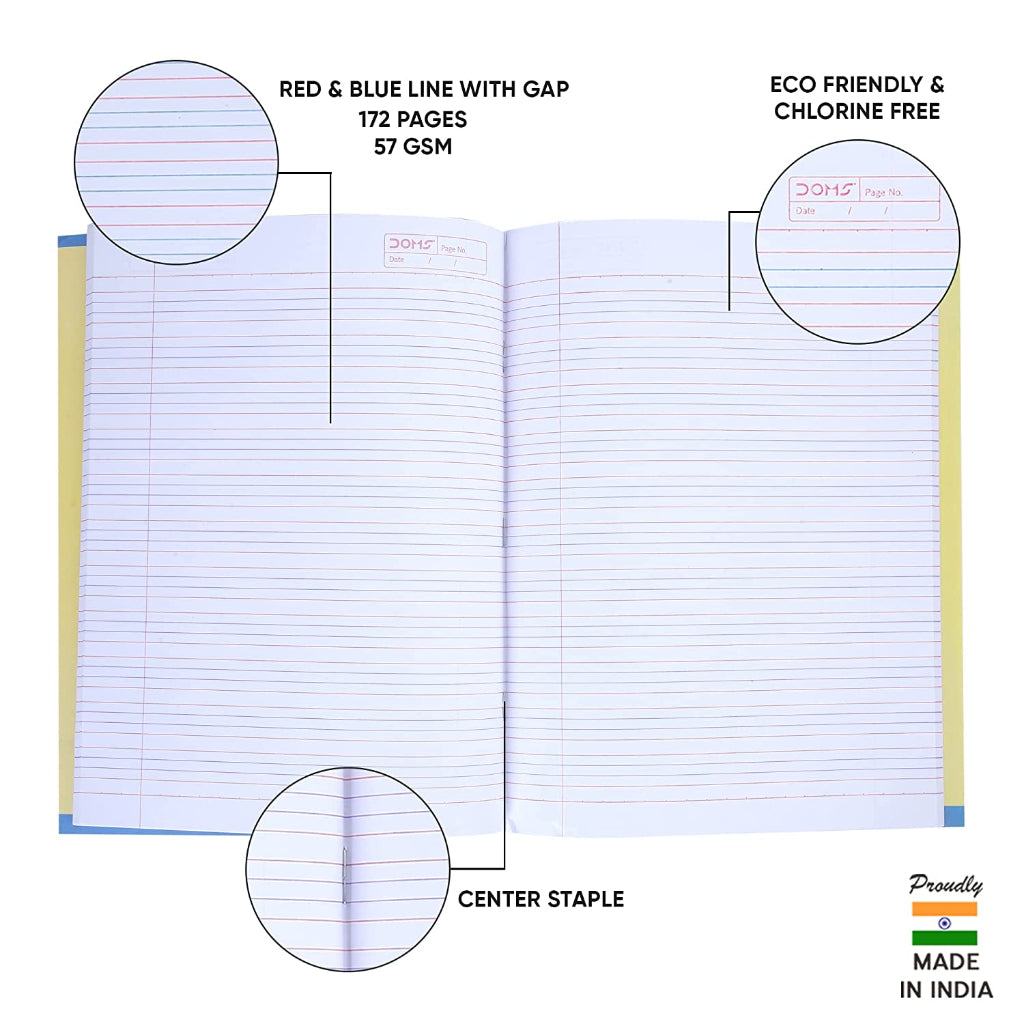 Doms Kings Of The Road Series Notebook -  Red & Blue With Gap
