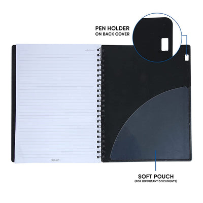 Doms 70GSM Unruled 1 Subject Wiro Binding Notebook - 160 Pages, Pack of 1