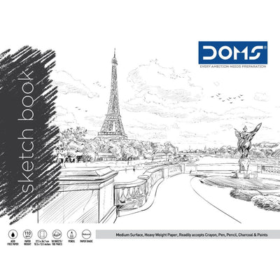 Doms 150GSM Unruled Wiro Bound Sketch Book - 72 Pages, Pack of 1