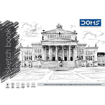 Doms 150GSM Unruled Wiro Bound Sketch Book - 72 Pages, Pack of 1