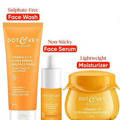 Dot & Key Vitamin C + E CSM (Cleanser, Serum, Moisturizer) Routine Combo