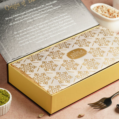 Gourmet Baklava Crescent Gift Box Of Chocolate Cashew Pistachio Baklava
