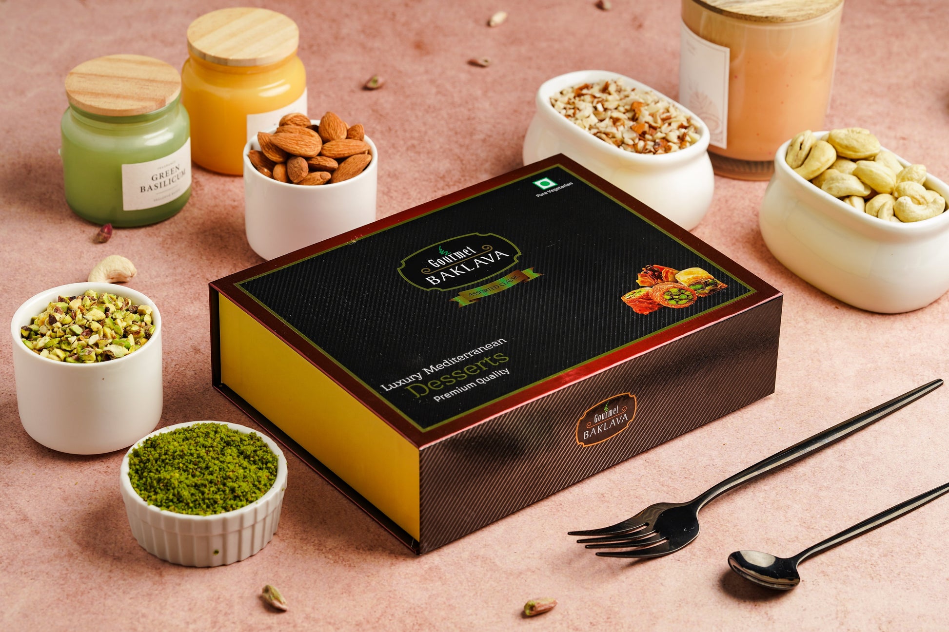 Gourmet Baklava Classic Gift Box Of Assorted Nest Baklava