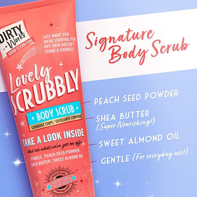 Dirty Works Bubble Trouble Bubble Bath & Lovely Scrubbly Body Scrub | Relaxing Bubble Bath & Exfoliationg Scrub Duo | Refreshes & Gives Smooth Skin - Combo of 2