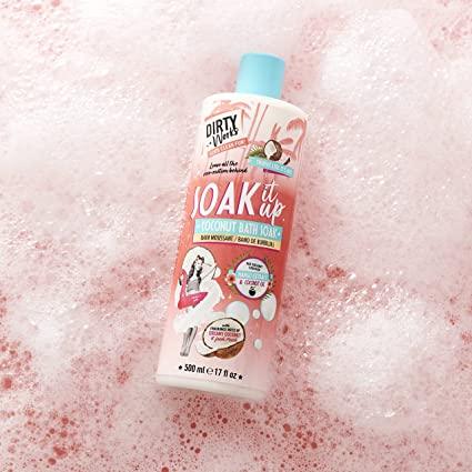 Dirty Works Smooth On Up Buttery Salt Scrub & Soak It Up Coconut Bath Soak | Exfoliationg Salt Scrub & Hydrating Coconut Bath Soak | For Smooth, Soft & Moisturized Skin - Combo of 2