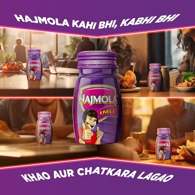 Dabur Hajmola Imli Tablets | Ayurvedic Digestive & Tasty Relief-  120 Tabs