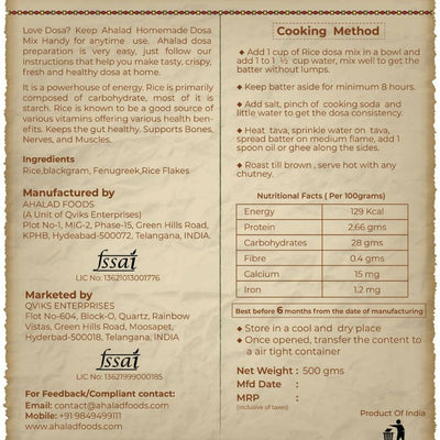 Ahalad Foods Rice Dosa Mix