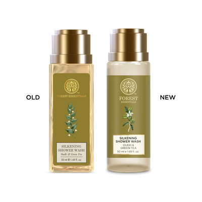 Forest Essentials Travel Size Silkening Shower Wash Oudh & Green Tea