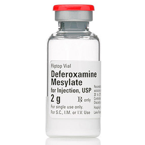 Deferoxamine Mesylate Injection 2 gram Vials, 4/Box by Pfizer Injectables (RX)