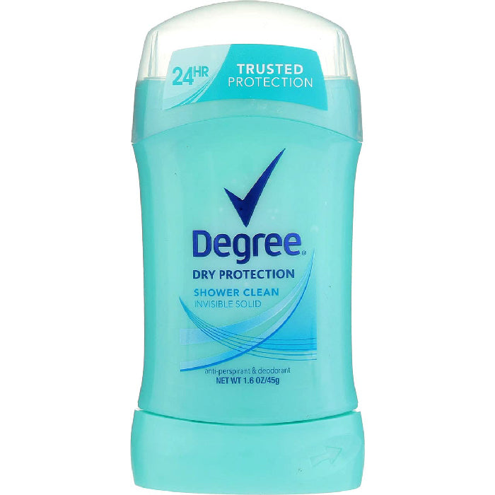Degree Anti-Perspirant Deodorant Women Invisible Solid, Shower Clean Scent 1.6 oz