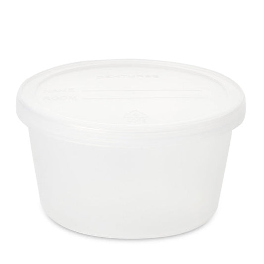 Denture Cups Clear with Resealable Snap-On Lid 8 oz (Bag of 25)