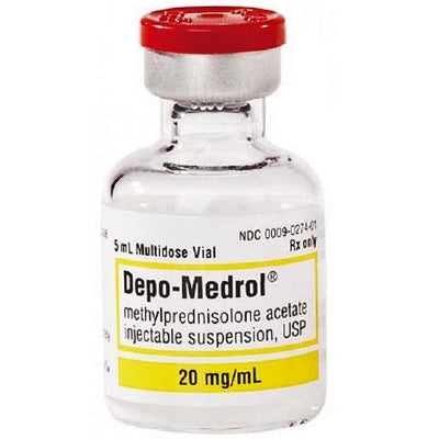 Depo-Medrol Injection Methylprednisolone Acetate 100 mg/5 mL (20 mg/mL) Multiple Dose Vials 5 mL (Rx)
