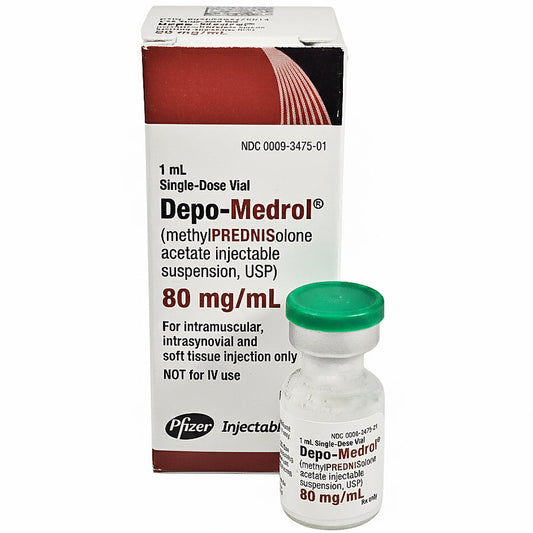 Depo-Medrol Methylprednisolone Acetate 80 mg for Injection 1 mL Vial (Rx)