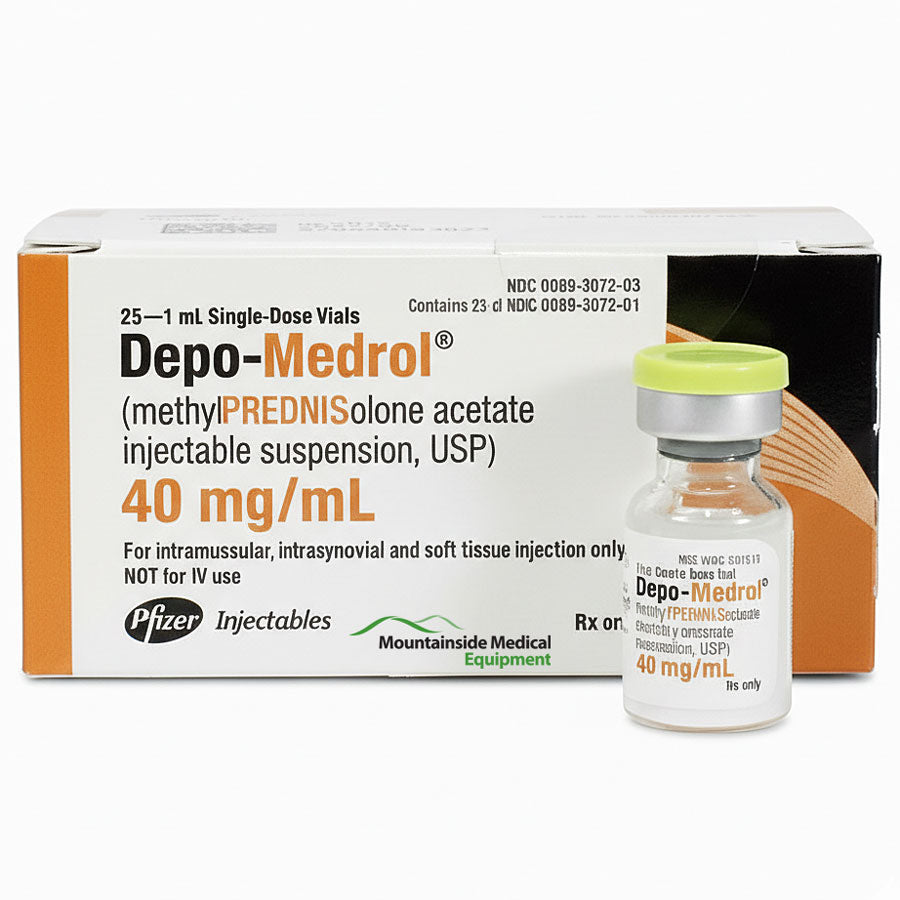 Depo Medrol Injection 40 mg Corticosteroid Joint Injection 1 mL x 25/Pack (Rx)