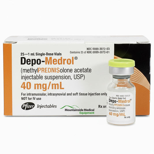 Depo Medrol Injection 40 mg Corticosteroid Joint Injection 1 mL x 25/Pack (Rx)