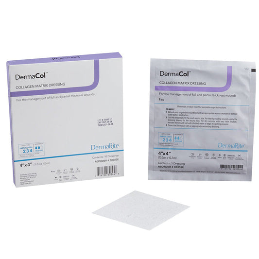 DermaCol Collagen Matrix Dressings, Sterile 10/Box