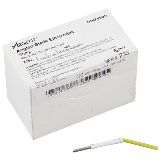 Dermal Tip Electrodes, Stainless Steel Angled Blade Tips, Sterile