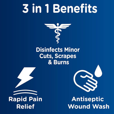 Dermoplast 3-in-1 Wound Wipes Medicated First Aid Cloths 10 Pack