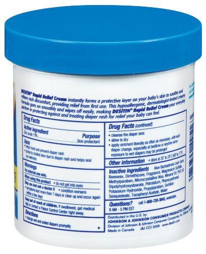 Desitin Rapid Relief Cream Large Jar 16 oz