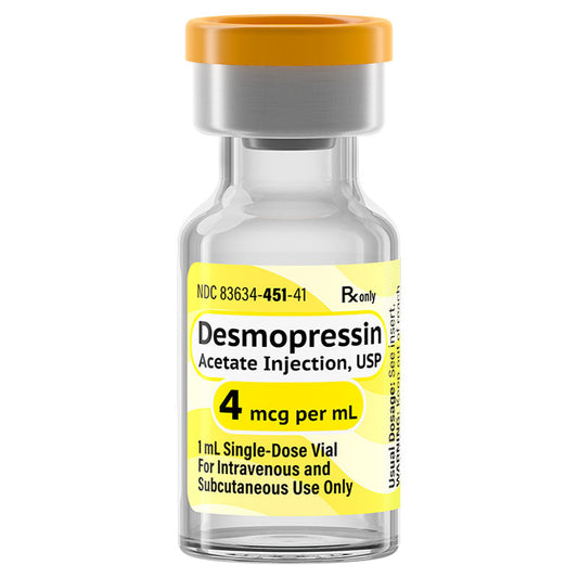 Desmopressin Acetate Injection 4 mcg per mL Single-Dose Vial 1 mL x 10/Box (RX)