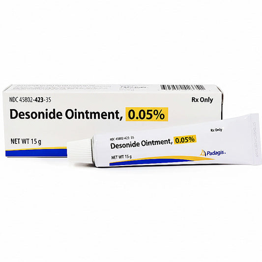 Desonide Ointment 0.05% for Eczema, Dermatitis and Skin Rash Relief 15 Gram (Rx)