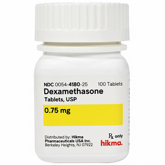 Dexamethasone 0.75 mg Tablets 100 Count by Hikma (RX)