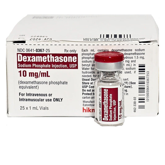 Dexamethasone Sodium Phosphate Injection 1 mL (Decadron Shot) 25/Pack (Rx)