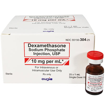 Dexamethasone Sodium Phosphate 10 mg Per mL Single-Dose 1 mL x 25/Box (RX)