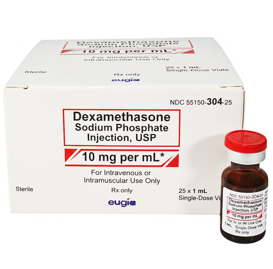 Dexamethasone Sodium Phosphate 10 mg Per mL Single-Dose 1 mL x 25/Box (RX)