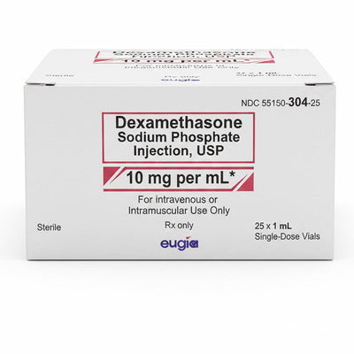 Dexamethasone Sodium Phosphate 10 mg Per mL Single-Dose 1 mL x 25/Box (RX)