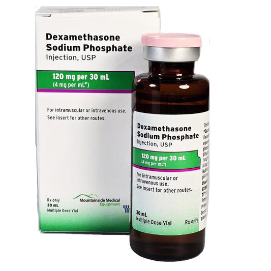 Dexamethasone Sodium Phosphate Injection 120 mg Per 30 mL (4 mg/mL) Multi-Dose Vials 30 mL (RX)