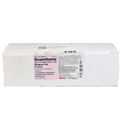Dexamethasone Injection 20 mg Per 5 mL Multiple-Dose Vials 5 mL x 10/Pack (RX)