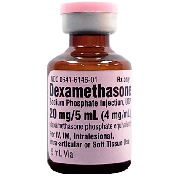 Dexamethasone Injection 20 mg Per 5 mL Multiple-Dose Vials 5 mL x 10/Pack (RX)