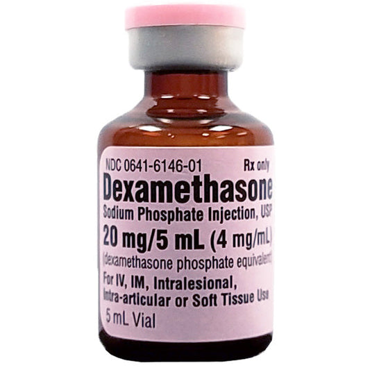 Dexamethasone Injection 20 mg Per 5 mL Multiple-Dose Vials 5 mL x 10/Pack (RX)