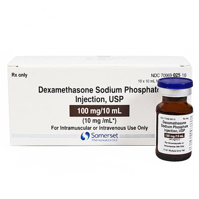 Dexamethasone Sodium Phosphate njection 10 ml Multiple-Dose Vials 10/Box (RX)