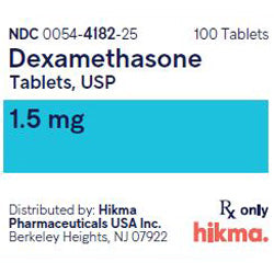 Dexamethasone Tablets 1.5 mg by Hikma 100/Bottle (RX)