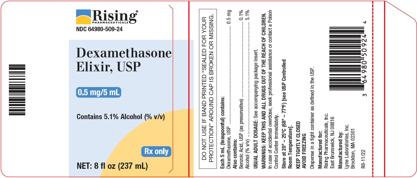 Dexamethasone Elixir 0.5 mg/5 mL Oral Liquid Solution 8 oz (RX)