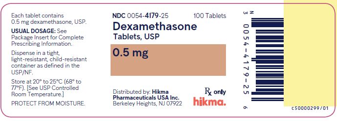 Dexamethasone Tablets 0.5 mg by Hikma 100/Bottle (RX)
