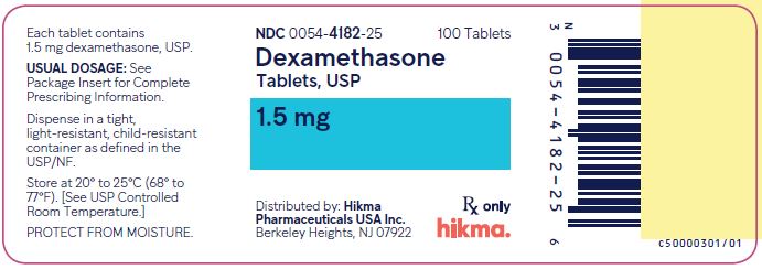 Dexamethasone Tablets 1.5 mg by Hikma 100/Bottle (RX)