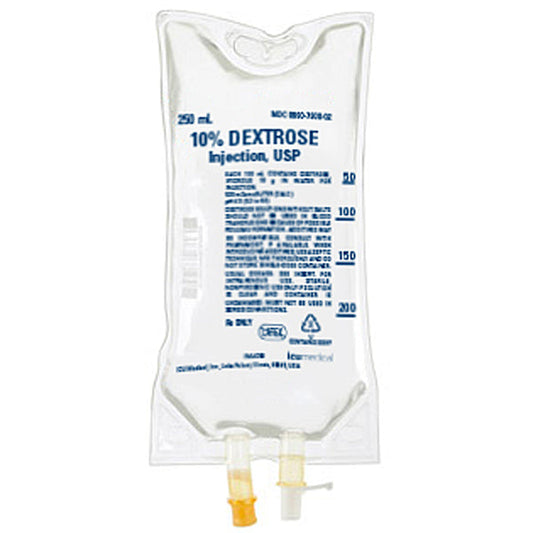 IV Bags, Dextrose 10% in Sterile Water 250 mL IV Bags EACH